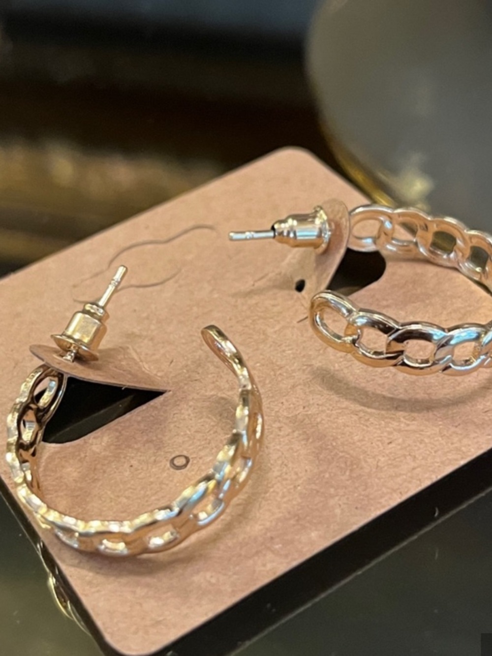 Gold Cutout Hoop Earrings